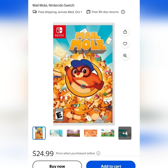 Nintendo Switch Game Mail Mole - Picture 1 of 4